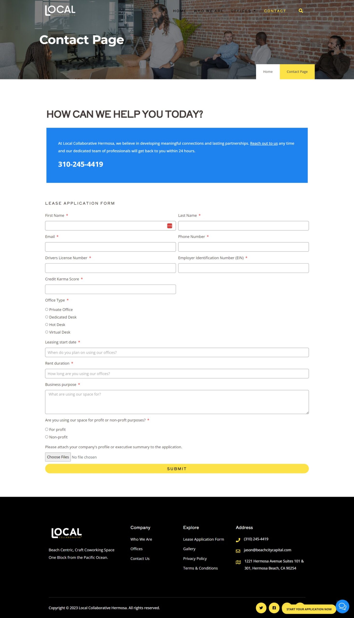 Lease Application Form